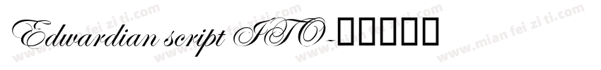 Edwardian script ITO字体转换